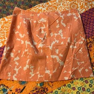 J. Crew Orange Lined Skirt Sz 2
